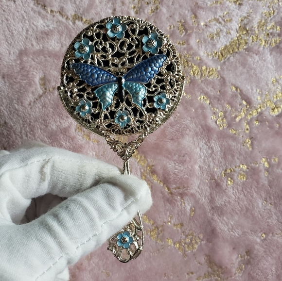 Source Unknown Accessories - VTG MIRROR | Small Butterfly Hand Mirror